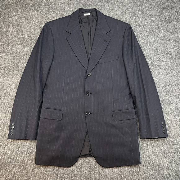Brioni Other - Brioni Nomentano Sport Coat Jacket 42R Navy Dark Blue Pin Striped Wool